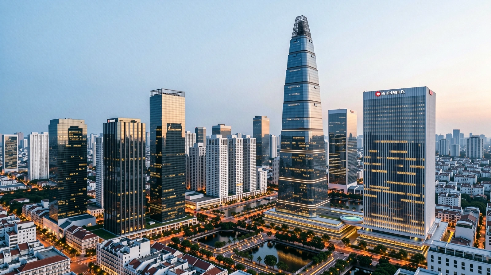 Ho Chi Minh City industrial skyline